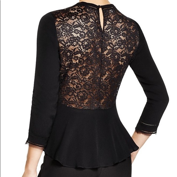 Rebecca Taylor Tops - Rebecca Taylor lace back crepe blouse